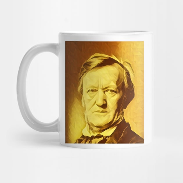 Richard Wagner Golden Portrait | Richard Wagner Artwork 8 by JustLit